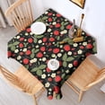 thumbnail image 2 of Strawberry Plants Fruit Flower Leaf Square Tablecloth,Waterproof Square Table Cover,Wipeable Spillproof Washable Table Cover for Home Kitchen Party Decor 42"X42"(107x107cm), 2 of 6