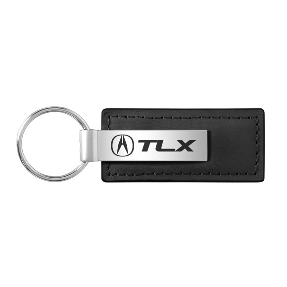 Au-TOMOTIVE GOLDCompatible With Rectangular Leather Key Chain for Acura TLX (Black)