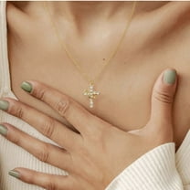 Cross Crown Rotatable Necklace All-match