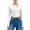 White, variant on Workout Corset Full Zip Jacket for Women - Hooded Athletic Running Yoga Crop Top