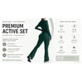 thumbnail image 6 of Apeya 2 Piece Workout Sets for Women, Yoga Set with Zip Long Sleeve Top and High Waist Elastic Bottoms, Soft Nylon Blend Activewear Multiple Colors Available for Daily Activity, 6 of 7