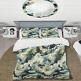 thumbnail image 2 of DESIGN ART Designart "Vintage Camo Nostalgia III" Modern Bedding Set With Shams Twin, 2 of 5