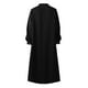 thumbnail image 4 of Vestido largo con cuello en V y botones para mujer: color liso, manga larga, poliéster, informal/de noche, S-XXL, 4 of 5