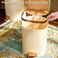 thumbnail image 4 of New Arrivals 10L Luxury Pedal Trash Can for Bathroom, Large Capacity Waterproof Kitchen Recycle Bin with -Type Lid, 4 of 7