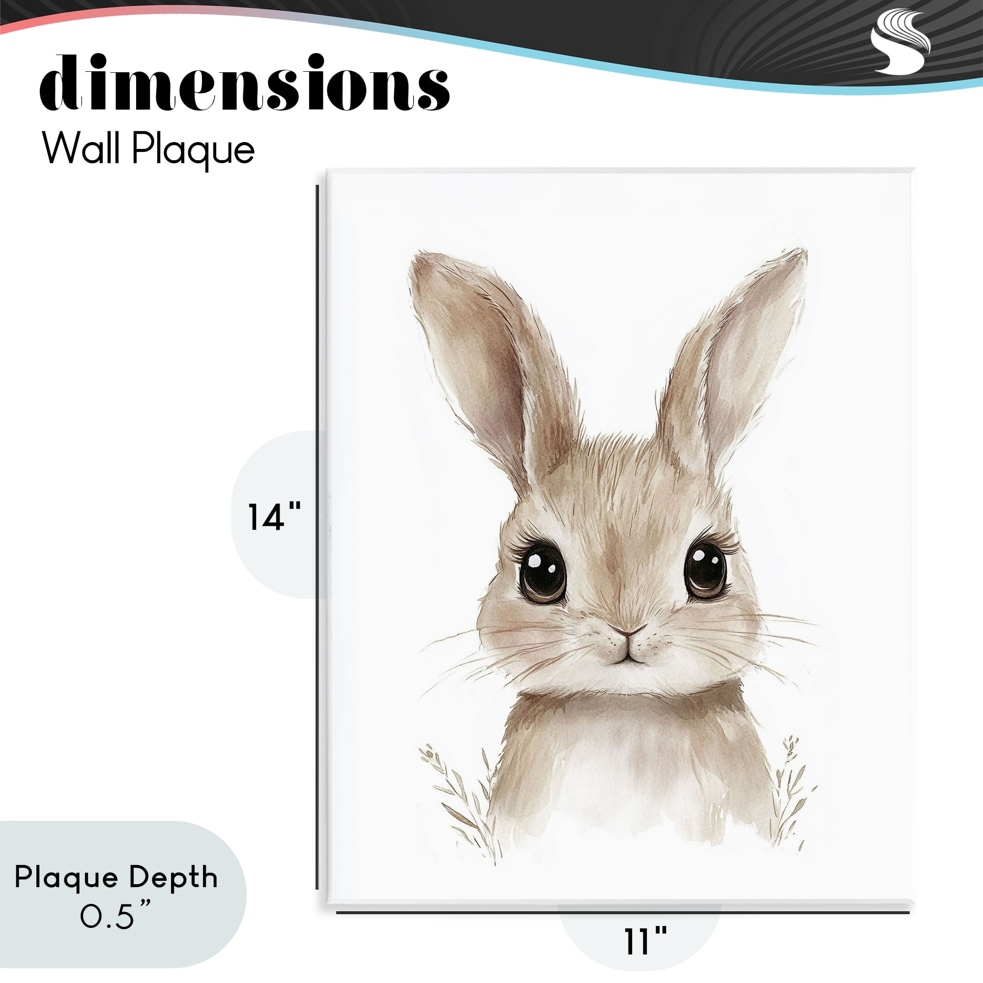 Stupell Industries Nursery Babies Bunny Wall Plaque Art, design by Ramona Murdock