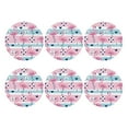 thumbnail image 2 of Balery 6 Pcs Pink Striped Flamingoleather Coasters Set, Drink Table Cup Coasters For Living Room Kitchen Coffee Decor, 2 of 9