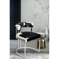 thumbnail image 4 of Design Living L22'' Chrome Stainless Steel Chair with Black and White Hairline Leather, 4 of 4