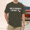 thumbnail image 4 of jowamay Dog Is Friendly I Am Not Tshirt Crew Neck Funny Cotton Tee Shirt Short Sleeve Vintage Washed Tops for Party, 4 of 6