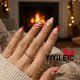 thumbnail image 3 of Uñas postizas adhesivas YIYILEIC navideñas rojas con copo de nieve, forma almendra, 24 piezas, 3 of 9