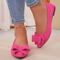 thumbnail image 6 of Women's Chic Bow Flat Pumps Pointed Toe Ballet Flats Office Work Business Casual Dress Shoes Comfy No Heel, 39, 6 of 7