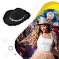 thumbnail image 3 of Decodeary Wide Brim Cowboy Hat With Sun Protection For Outdoor Activities Fashion Black 1Set, 3 of 6