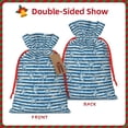 thumbnail image 2 of Pofeuu Ocean on Striped Print Burlap Bags with Drawstrings Drawstring Gift Bags Pouch Bag for Thankgiving Birthday Party Gift Wrapping Treats and Party Favors-Medium, 2 of 9