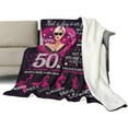 thumbnail image 3 of WERTY Happy 50th Birthday Blanket 50th Throw Blankets for Women Mom Wife Grandmother Coworker Boss Turning 50th Birthday Gifts, Warm Plush Blanket Soft Cozy Flannel Fleece Blanket 60x50 Inch, 3 of 6
