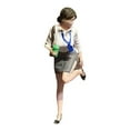 thumbnail image 4 of Almencla 1/64 Female Figurine Model Tiny People Model Resin Role Play Street People Figure for Train Station Layout Miniature Projects white collar, 4 of 8