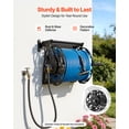 thumbnail image 4 of VEVOR Wall Mounted Garden Hose Reel, Holds 135 Feet of 5/8-inch Hose, Outdoor Heavy-Duty Waterhose Holder Winder, with Widened Top Tray, Aluminum Alloy Connector, Decorative Pattern, for Backyards, 4 of 9