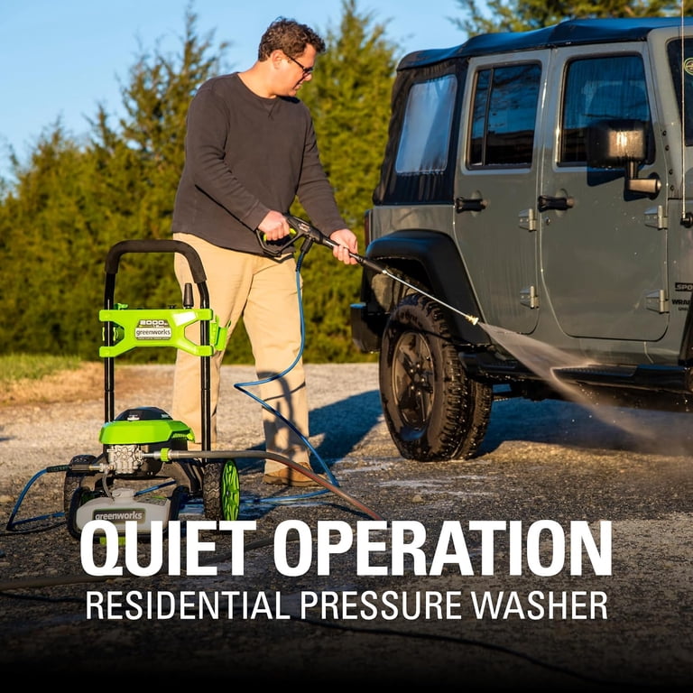 Greenworks 2000PSI Pressure Washer with Soap Applicator and12