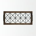 thumbnail image 4 of Mercana Ellingson Rectangular Black Metal Glass Bottom Tray, 4 of 9