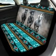 thumbnail image 3 of Renewold Car Front Back Seat Covers Full Set 4 PCS, Universal Fit Most Cars SUV Vans Trucks, Auto Accessories Decor for Women Men, Southwest American Tribal Horse Teal Gray, 3 of 7