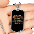 thumbnail image 2 of Fitness Régime Vélo Collier en Acier Inoxydable Ou or 18 Carats Chien Tag 24", 2 of 8