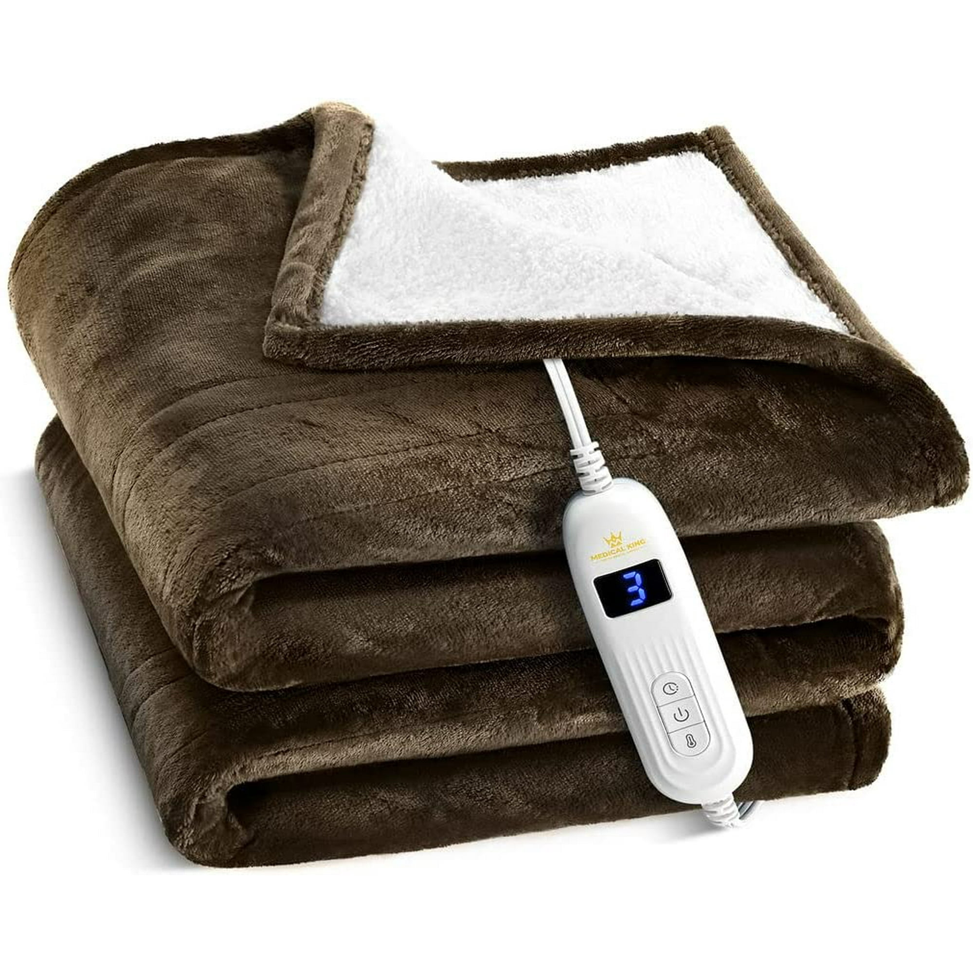 Heated Blanket, Machine Washable Extremely Soft and Comfortable Electric  Blanket Throw Fast Heating with Hand Controller 10 Heating Settings and  auto Shut-Off (Brown, 50 x 60) - Walmart.com