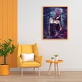 thumbnail image 4 of Flor púrpura niña pintura al óleo por números Kit DIY acrílico pared arte imagen manualidades Tmvgtek decoración de arte en el hogar, 4 of 9