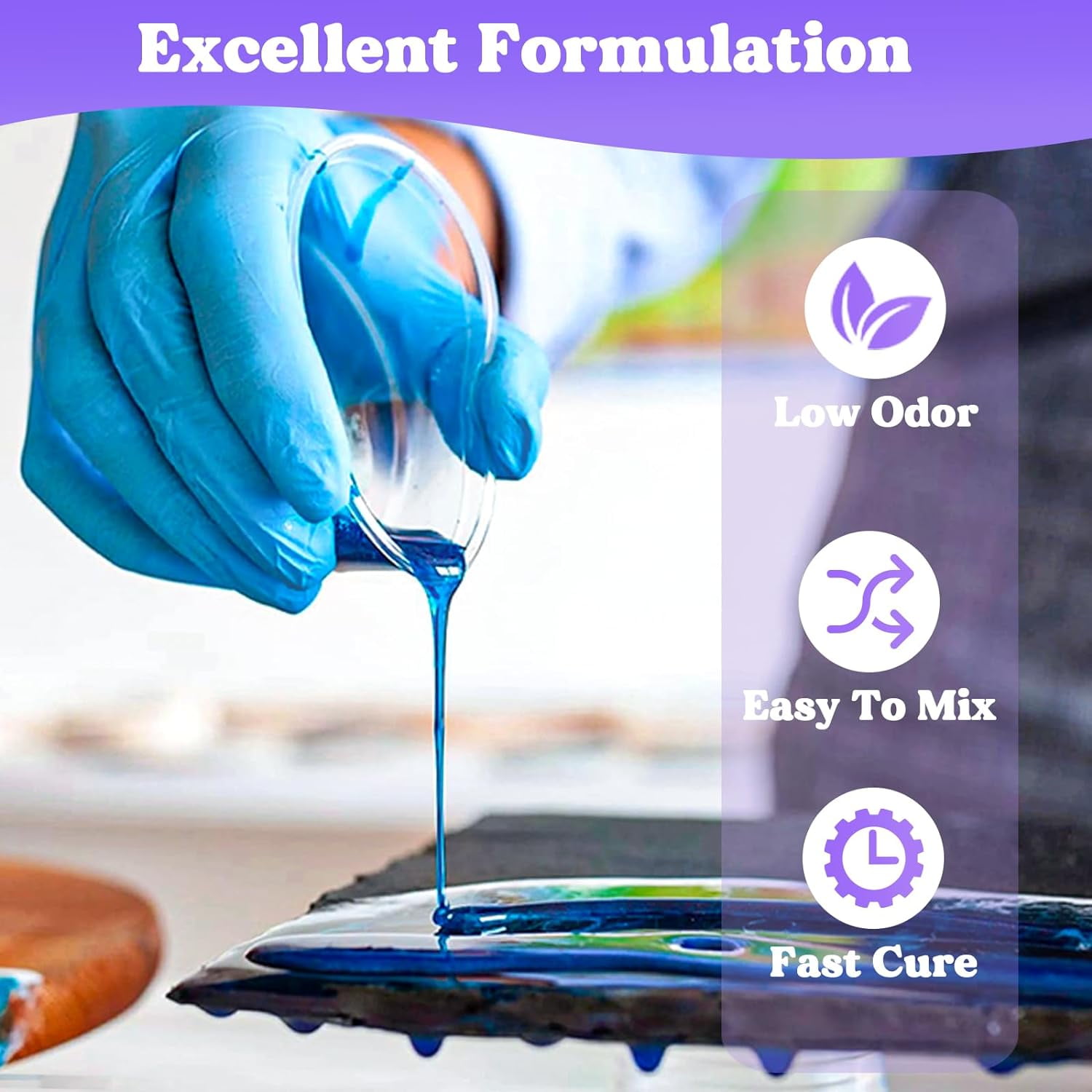 LET'S RESIN 64oz Casting Epoxy Resin, Bubble Free & Crystal Clear Epoxy Kit, 2 Part Resin and Hardener for Jewelry Making, Crafts, Tumbler, Art