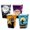 A, variant on Halloween Creepy Carnival Popcorn Boxes,4Pcs Disposable Snack Boxes Popcorn Container,Candy Cookies Boxes for Movie Party