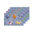 thumbnail image 4 of MKHERT Ponies, Flowers, Grass and Hay Placemats Table Mats for Dining Room Kitchen Table Decoration 12x18 inch,Set of 4, 4 of 4