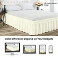 thumbnail image 5 of CCNY Wrap Around Style Bed Skirt Full Ivory 9" Drop Length Microfiber Bed skirt, 5 of 6