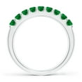 thumbnail image 2 of ANGARA Natural Shared Prong Set Half Eternity Emerald Wedding Band in 14K White Gold for Women (Size-2.5mm) | May Birthstone, Birthday, Anniversary, Jewelry Gift for Women | Natural Emerald Ring, 2 of 10