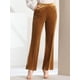 thumbnail image 2 of Pantalones De Terciopelo De Cintura Alta Causales Allegra K Marrón XS, 2 of 6