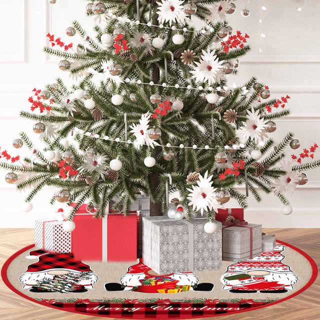 Almohadillas De Piso Falda de árbol de Navidad Goblin Snowflake 90cm Almohadilla de árbol de Navidad para sala de estar (ASQ73) Wdftyju Libre de BPA