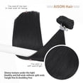 thumbnail image 4 of Extensiones de cabello Aison Black Clip en cabello humano real, 85 g, 4 of 5
