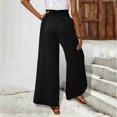 thumbnail image 4 of RFQWOVSR Women's High Waist Wide Leg Linen Pants with Side Split Flowy Boho Summer Casual Trousers M, 4 of 4