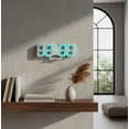 thumbnail image 2 of Reloj Digital Pared o Buro Color Azul Temperatura Alarma Hogar, 2 of 6