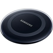 Angle View: Samsung Qi Certified Wireless Charging Pad with 2A Wall Charger- Supports wireless charging on Qi compatible smartphones including the Samsung Galaxy S8, S8+, Note 8, Apple iPhone 8, and 8 Plus (US Version) - Black Sapphire