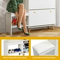 thumbnail image 5 of DEXTRUS Shoe Cabinet with 3 Flip Drawers, Freestanding Shoe Rack Storage Organizer Bench for Hallway Entryway Bedroom, 5 of 10