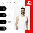 thumbnail image 4 of Starter Men's Breathable Tagless Tank Top Under Shirts, 6-Pack, 4 of 7