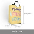 thumbnail image 3 of KLL Your First Steps Laundry Hamper,Large Canvas Fabric Lightweight Storage Basket Toy Organizer Dirty Clothes Collapsible Waterproof, 3 of 6