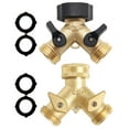 thumbnail image 6 of BUBABOX Garden Hose Splitter 2 Way, Heavy Duty Brass Connector Tap Splitter, Y Splitter 2 Valves with 2 Extra Rubber Washers(B Style), 6 of 8