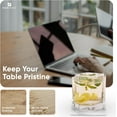 thumbnail image 3 of Radicaln White Marble Coasters Set of 6 Handmade 3.5 inch Square Coasters for Drinks, Elegant Coaster Set with Holder for Dining and Coffee Tables, 3 of 7