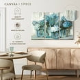 thumbnail image 3 of Elephant Stock Hydrangeas In Glass Jars Blue Wall Art - Horizontal Multi Panel Canvas - Living Room Wall Decor - Floral And Botanical Multi Panel - Beige And Gray Decor By Carol Rowan - 23" x 14", 3 of 4