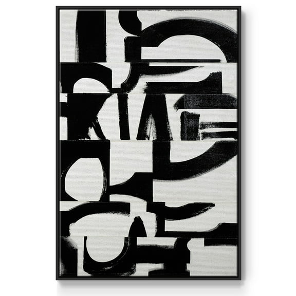 Prosperous Elements V10 Framed Premium Gallery Wrapped Canvas - Ready to Hang - 17 x 25 - Black Floating Frame