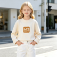 thumbnail image 2 of Ruyang Cute Sweatshirt for Girls Letter Print Kids Crew Neck Long Sleeve Tops Spring Autumn Loose Fitting Casual Layer Pullover, 2 of 7