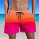 thumbnail image 1 of Pantalones cortos de baño degradados para hombre Pantalones cortos de playa de bolsillo de secado rápido de verano Pantalones cortos hawaianos Pompotops  qyievc7772, 1 of 5
