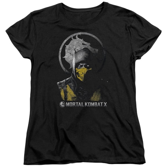 Mortal Kombat X - Scorpion Bust - Women's Short Sleeve Shirt - Large