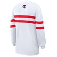 thumbnail image 4 of Women's WEAR by Erin Andrews  White Philadelphia Phillies Oversized Long Sleeve Striped T-Shirt, 4 of 4
