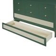 thumbnail image 5 of Queen Size Murphy Bed with Large Drawer Storage, Wooden Foldable Platform Bedframe into a Cabinet, for Bedroom Office Small Space, Green, 5 of 9