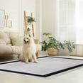 thumbnail image 6 of Playa Rug Machine Washable Area Rug With Non Slip Backing - Stain Resistant - Eco Friendly - Family and Pet Friendly - Everest Geometric Modern Bordered Creme&Black Design 8'x10', 6 of 7