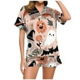 thumbnail image 1 of Fgnfyis Pyjama Décontracté Imprimé pour Femmes et Ensemble de Shorts Pyjama d'Halloween Femmes Rose_004 L, 1 of 6